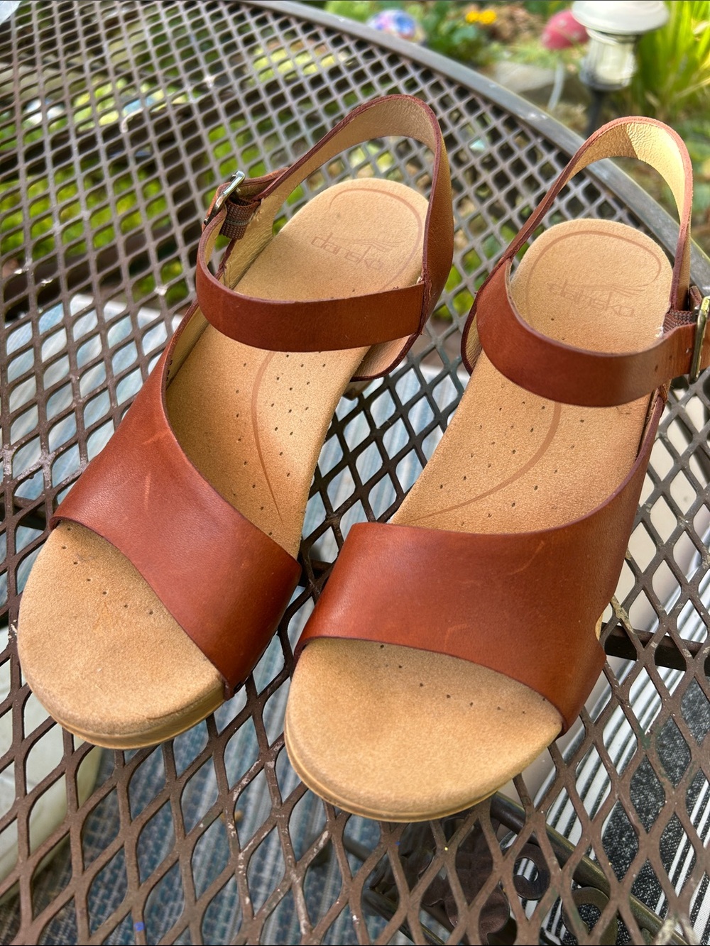 Dansko Brown Leather Slingback Sandals